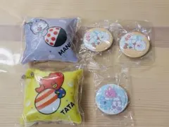 BT21 TATA MANG ビッくらポン クッションと缶バッジセット