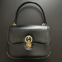 超希少】GUCCI オールドグッチ GG金具 ヴィンテージ ブラック レザー