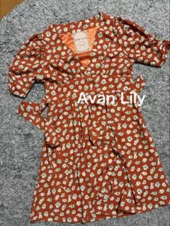アヴァンリリィ AVAN LILY ワンピース フレア Vネック 半袖 レトロのサムネイル