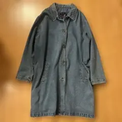 Denim & Co. ヴィンテージデニムロングジャケット