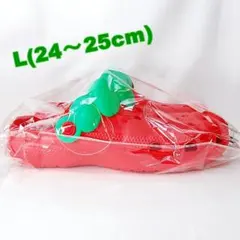匿名配送 レディース いちごサンダル 赤 Lサイズ 24～25cm ストロベリー