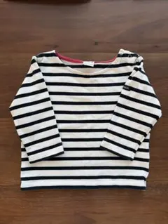 petit main ストライプ 長袖カットソー 80