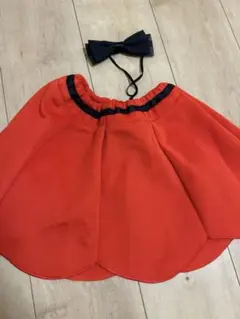 発表会用　赤いスカートと蝶ネクタイのセット売り