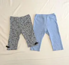 ユニクロ　レギンス　デニムライク　レギュラーフィット　110　７分丈　２点セット