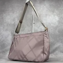 【美品✨】ミッシェルクラン ショルダーバッグ クロスボディ チェック柄 ピンク系のサムネイル