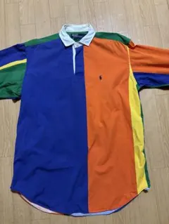 ラルフローレン ラガーシャツ クレイジーパターン ビンテージ　長袖 ポロ90s