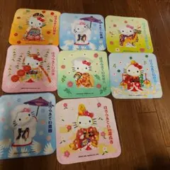 きてぃ和風デザイン 歌舞伎8枚セット　ハンカチ　タオル