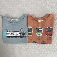 BEAMS mini 電車柄 Tシャツ 2枚セットのサムネイル