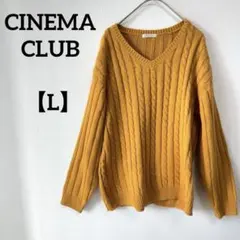 CINEMA CLUB 【L】マスタード ニットセーター オフィスカジュアル