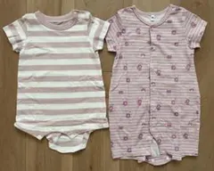半袖　ロンパース　ショートオール　70〜80 女の子　西松屋　無印良品