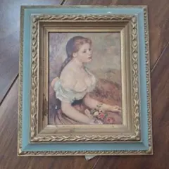 ルノアール RENOIR 花をもつ少女　ヒナギクを持つ少女　額縁付　theMET 楽天市場】【受注生産品】 ルノワール【花持つ少女】［ac-707b