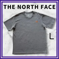 美品✨THE NORTH FACE 半袖Tシャツ　ロゴ刺繍　グレー　L