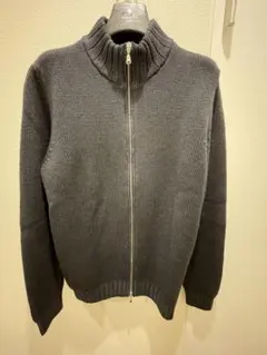 【新品、未使用】BAFY ジップアップウールニット　ダークグレー52