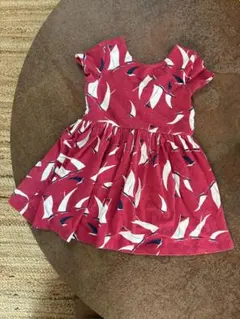 ラルフローレン　赤い帆船柄 半袖ワンピース　子供服　 レトロ　2歳　サイズ90