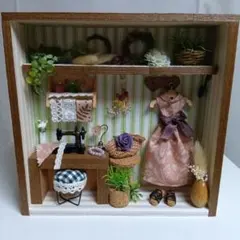♥ミニチュア ドールハウス ソーイングルーム ハンドメイド
