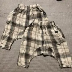 チェック柄 長ズボン 80cm 保育園着　薄手