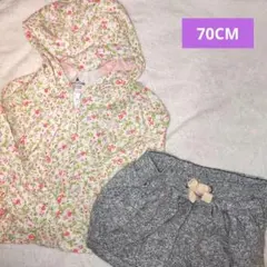 70CM　GAP　女の子　まとめ売り　パーカー　ショートパンツ　子供服　ベイビー