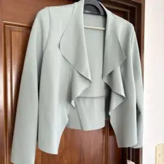 新品未使用❣️ノーカラージャケット M-L ミントグリーン