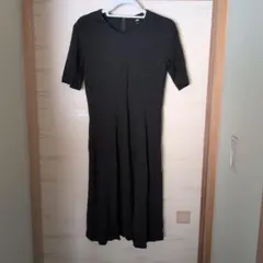 UNIQLO 半袖カットソーワンピース M ダークグレー