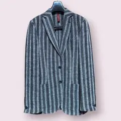 【極美品】ernesto エルネスト リネン ストライプ ジャケット 46のサムネイル