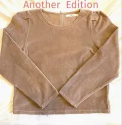 Anather Edition コーデュロイ調カットソー ベージュ 暖か 日本製