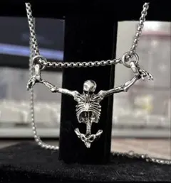 シルバー ネックレス スカル ドクロ 骸骨 アクセサリー 海外 おしゃれ