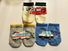 ベビー靴下 3足セット 9-14cm 働く車