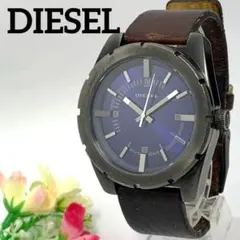 稼働品 DIESEL◇クォーツ腕時計/レザー/BLK/BLK/DZ-4341 - メルカリ