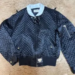 INGEBORG ブラックキルティングジャンパー