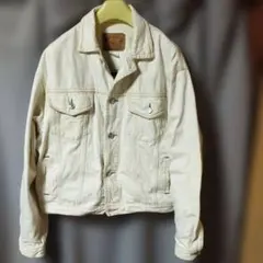 old gap デニムジャケット　ホワイト　短丈　y2k 00s 90s