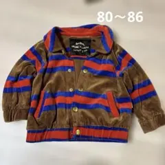 mini Rodiniストライプ コーデュロイジャケット（80–86／90相当）