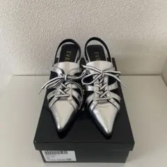 EVRISシルバー ブラック ミュール