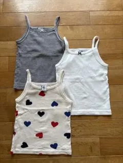 プチバトー　キャミソール肌着　3ans 95cm 3枚セット