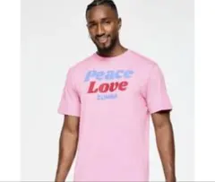 Peace Love ZUMBA ピンク Tシャツ