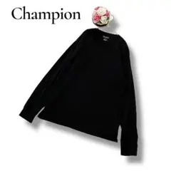 Champion チャンピオン　メンズ　長袖カットソー　ロンT ブラック　L