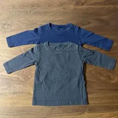 無印良品　５部丈カットソー 80サイズ　２枚セット