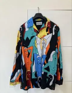 2026未使用¥38500☆サンサーフゴーギャン長袖アロハシャツXLブラック