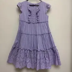 ANNA SUI mini ラベンダー ティアードワンピース 半袖のサムネイル