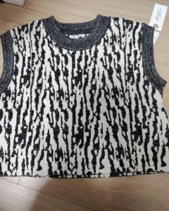 ヤマダヤ　RADIATE ニット　ベスト　福袋　モノクロ　ストライプ