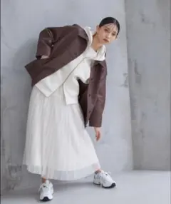 【未使用】プロポーションボディードレッシング　フェイクレザージャケット24AW