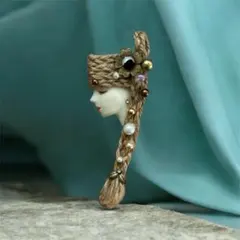vintage レトロ希少アンティークビッグサイズブローチアクセサリー