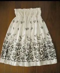 a.r.w 　2Wayワンピース　ロングスカート　アイボリー　花柄　M　春夏