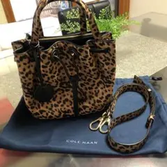 COLE HAAN レオパード柄 トートバッグ