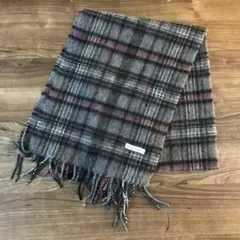 【1502】カシミヤ　チェック　マフラー
