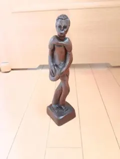 木彫り 人物像 オブジェ 置物 インテリア アジアンテイスト