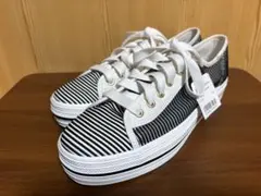未使用タグ付☆Keds x Kate Spadeスニーカー　白黒ボーダー