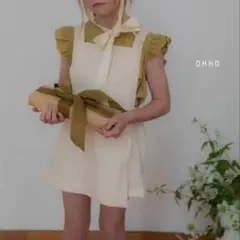 新品未使用！ohho 韓国子供服 キッズ サスペンダー付き スカートパンツ L