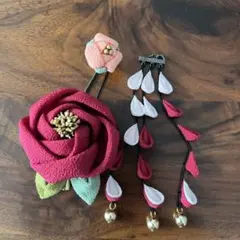 和風花デザイン髪飾りセット