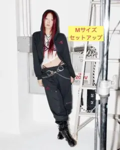 9090 girl Logo Glitter上下セットアップ