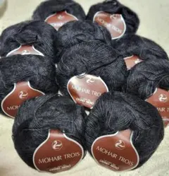 海外毛糸(イタリア)MOHAIR TROIS ダークグレー 毛糸 40G×10玉